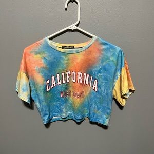 NWOT Tye Dye Shein Cropped Tee Shirt